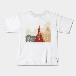 Vaduz skyline poster Kids T-Shirt